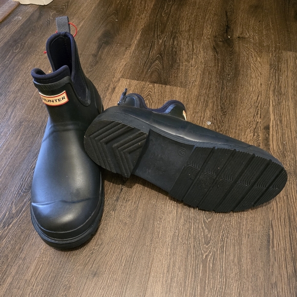 Hunter Mens size 12 ankle boots Navy - Picture 2 of 5